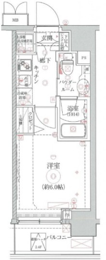 クレイシア品川戸越銀座の間取り|間取りです。