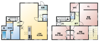 【間取り】 | 明石市二見町福里　新築戸建 | ■全居室収納付き物件♪
