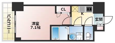 エスレジデンス堺筋本町デュクスの間取り