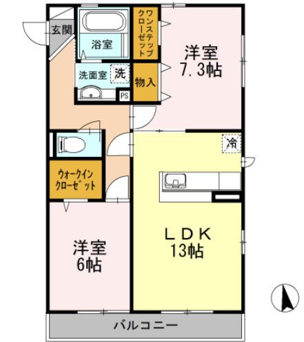 プピレ・ＨＫの間取り|ＡＬＳＯＫホームセキュリティ搭載♪