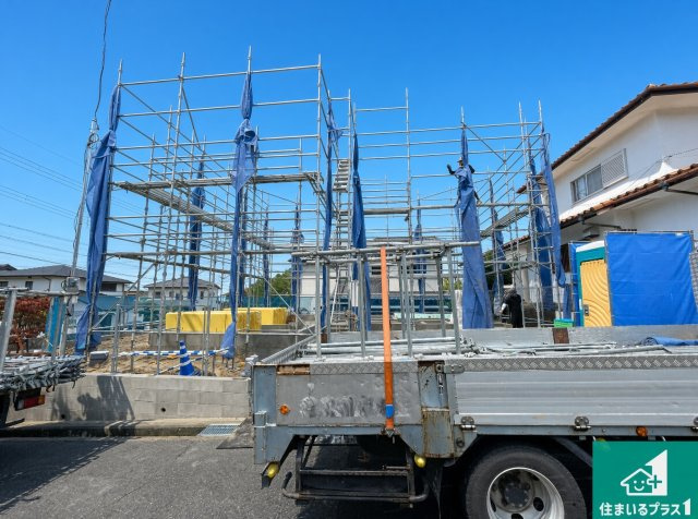 ■宝塚市中山五月台　第4期　新築一戸建ての外観|現在の進捗状況です！順調に作業進行中、完成が待ち遠しいです！詳細の間取り等、お気軽にお問い合わせください！