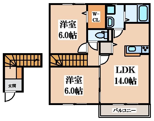 【間取り】 | ディアセレナA