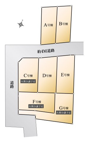 文京区白山4丁目 全7棟 A号棟の区画図|角地を含む全7棟新築分譲　～今回4棟販売～