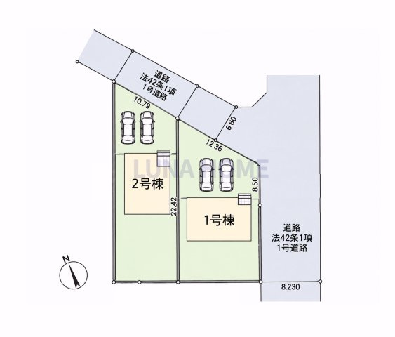 小美玉市上玉里第3　新築戸建　2号棟の区画図|住宅ローンについてご不安な方もお任せください♪経験豊富なスタッフが丁寧にサポートいたします！