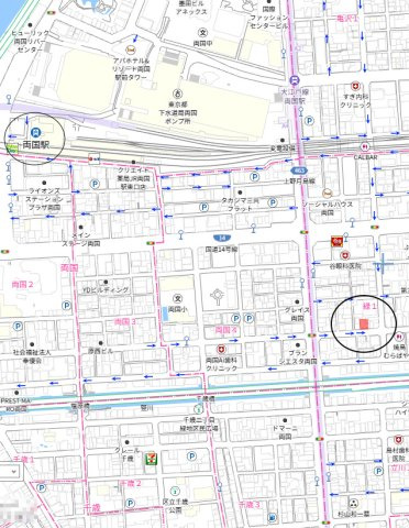 スカイコートパレス両国弐番館　【9階】の地図