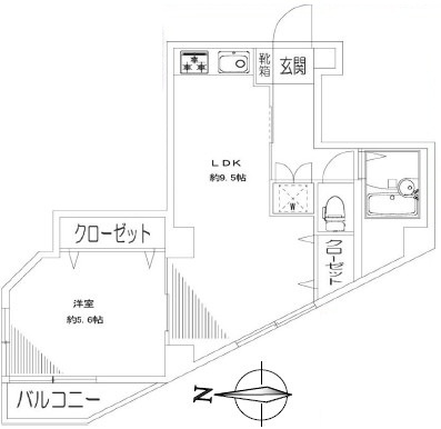 【間取り】 | 堤マンション | 西側向きのお部屋なので、陽当たり・通風良好です！