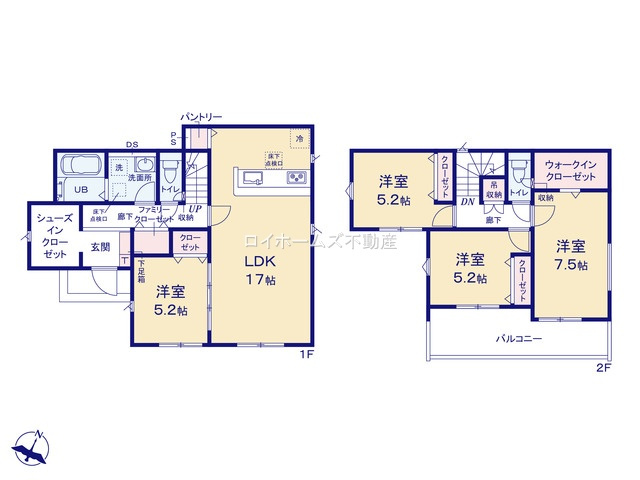 【間取り】 | 江南市宮後町王塚32『仲介料無料』新築戸建て | 3号棟