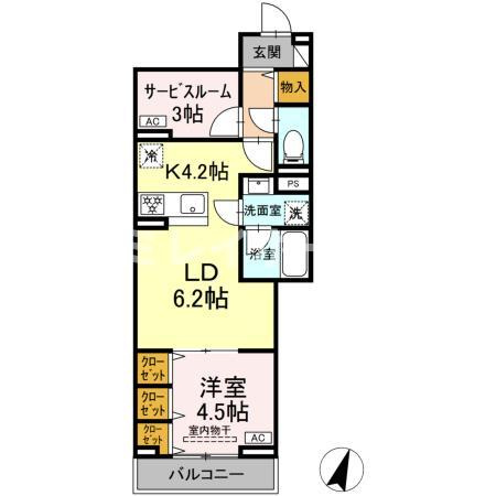 セレスティア中央Ⅱの間取り