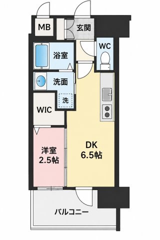 名古屋市中川区尾頭橋３丁目の賃貸マンションの間取り
