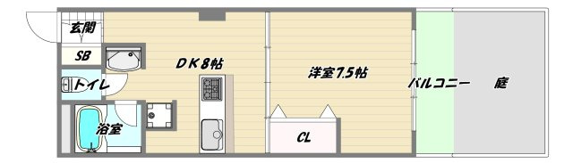 大阪市東淀川区豊新１丁目の賃貸マンションの間取り
