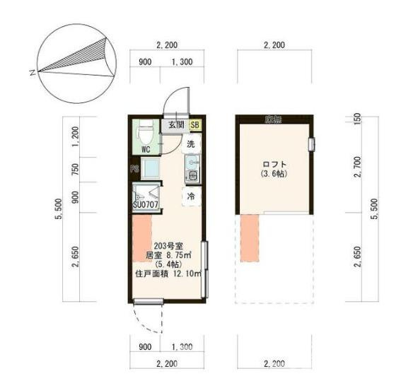 板橋区徳丸３丁目のアパートの間取り