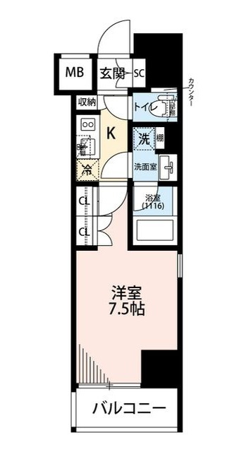 プレール・ドゥーク西浅草の間取り|間取りです。