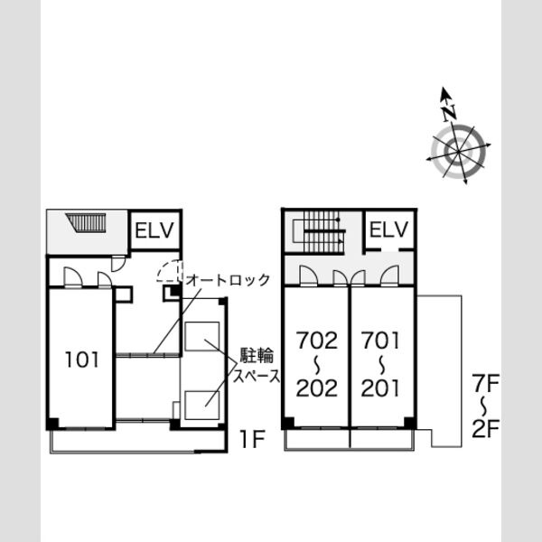 レオパレス道頓堀の間取り