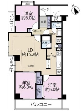 【間取り】 | グリーンパーク堀切菖蒲園1番館