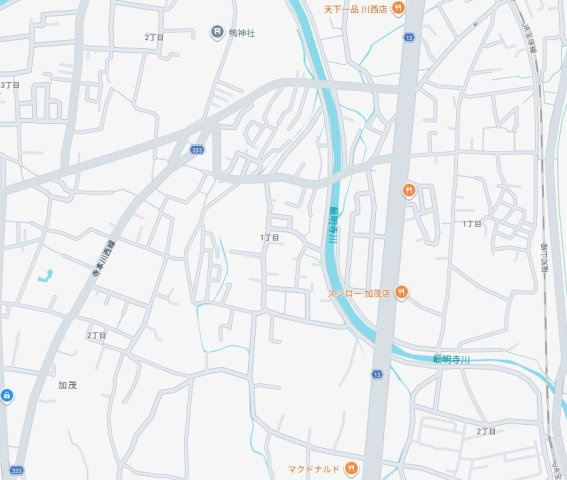 ■川西市加茂　新築一戸建ての地図