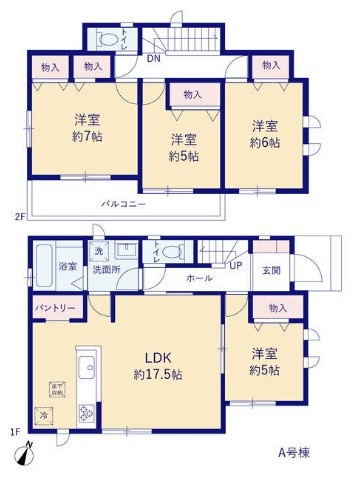 【間取り】 | 大和市西鶴間5丁目 新築戸建 全3棟