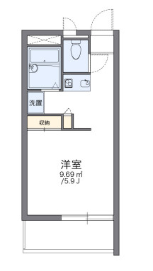 レオパレスエスパシオ21Aの間取り