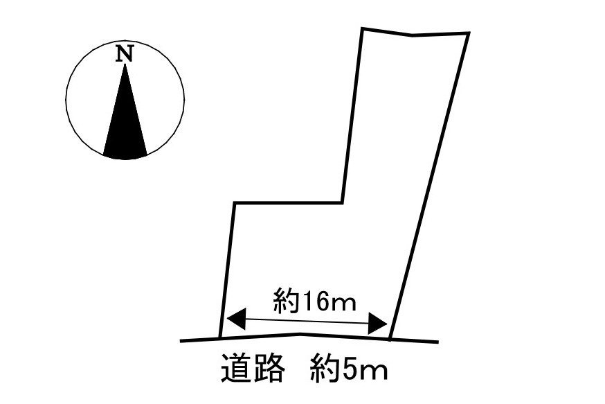 土地　粟野西5丁目の区画図