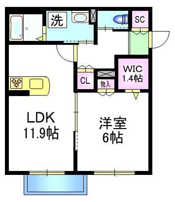 ウィステリアガーデンの間取り|★角部屋です★