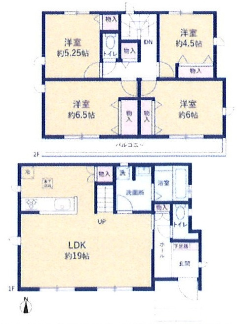 あきる野引田2期　新築　全3棟　C号棟の間取り