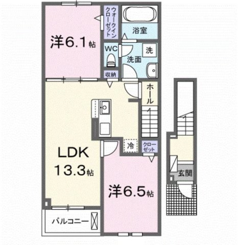【間取り】 | メグ・クレール　Ａ