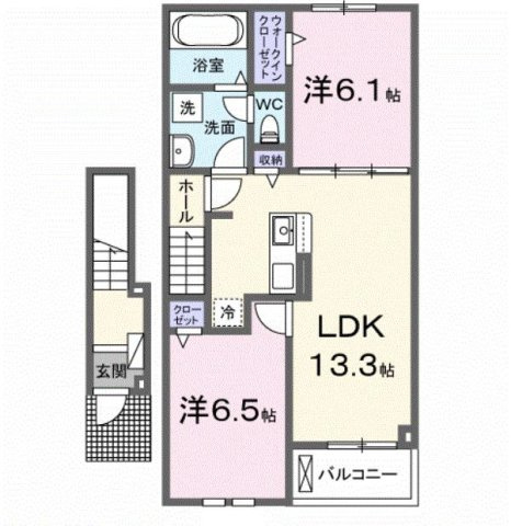 【間取り】 | メグ・クレール　Ａ