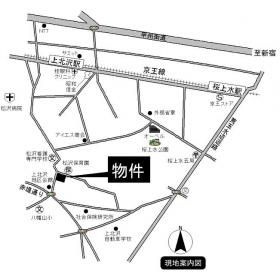 イスタナ上北沢の地図