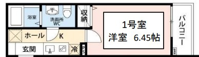 松戸市馬橋のアパートの間取り