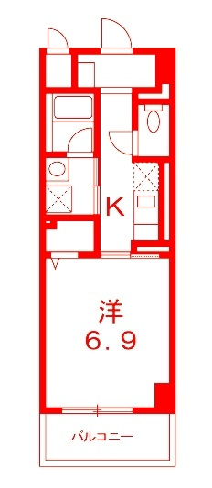 プレール　ヨコスカの間取り|広々26.13㎡♪
