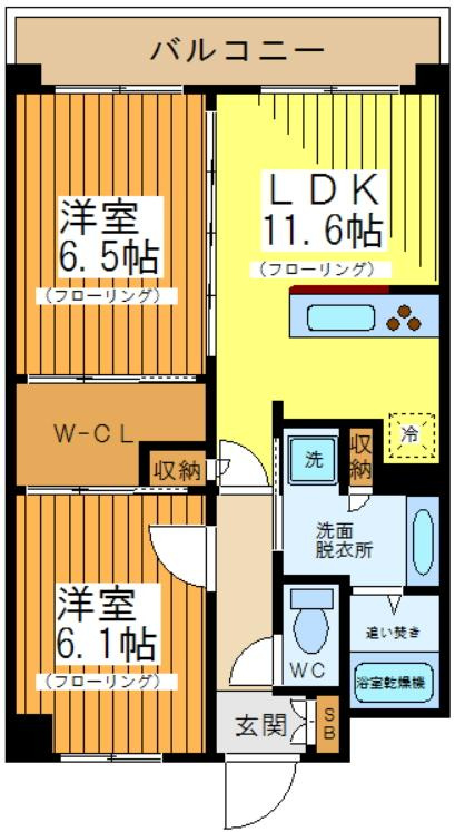 アンビエンテ経堂の間取り