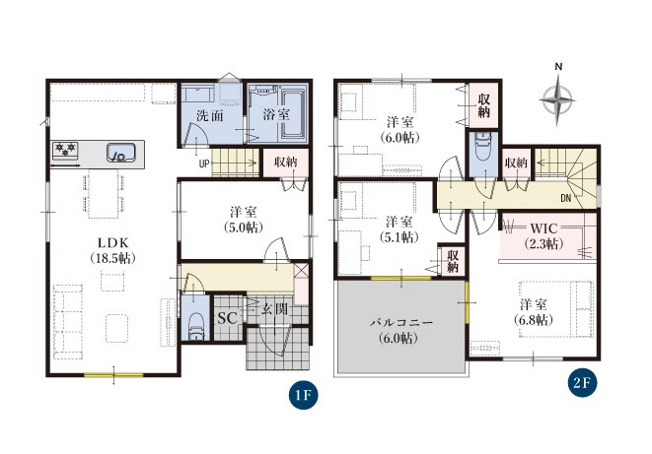【間取り】 | 清水区三保32期　新築戸建　全1棟