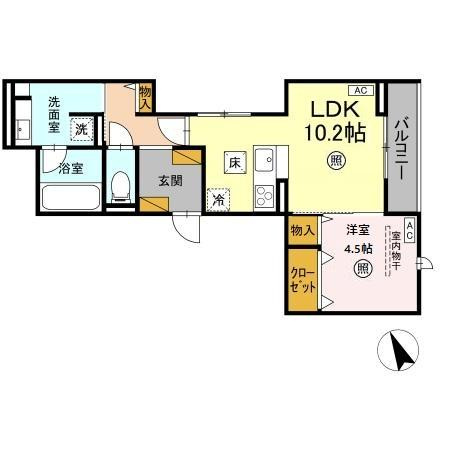 D-Invest陣場　Aの間取り