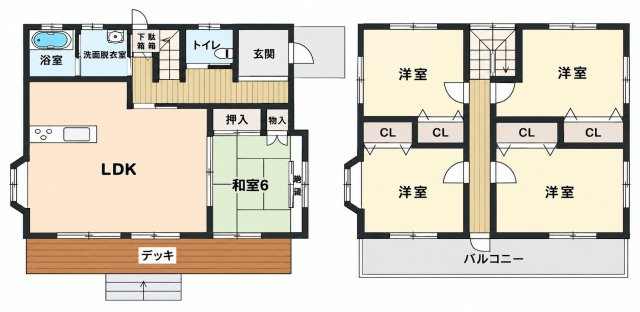 清原台６丁目中古住宅の間取り