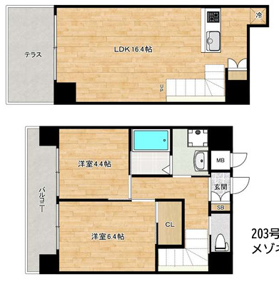 Wタワー江戸堀の間取り