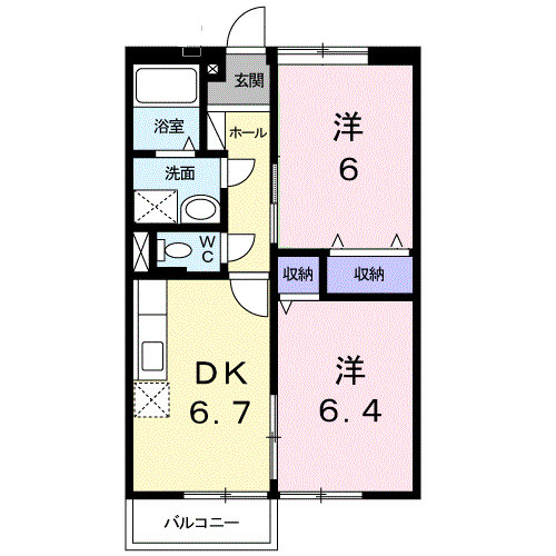コーシンヒルズさわＢの間取り