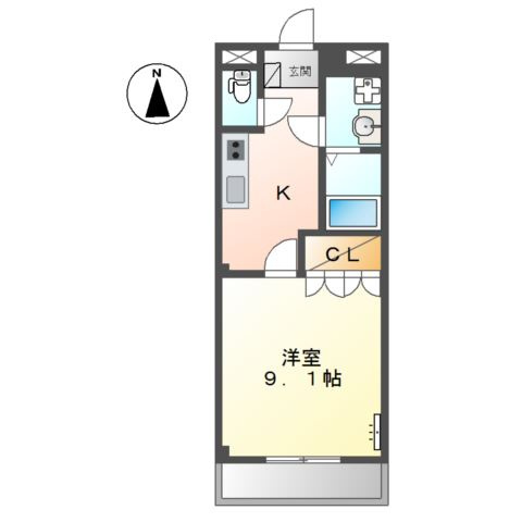 エルヴェ東小向Ⅰの間取り
