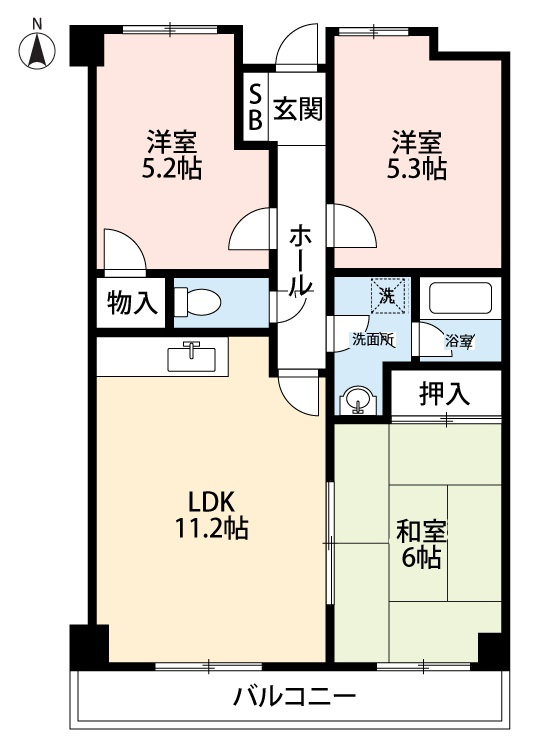 ソレイユ伊吹　　 刈谷市近郊の賃貸はクラスホーム刈谷店の間取り