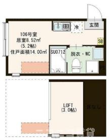 中野区新井４丁目のアパートの間取り