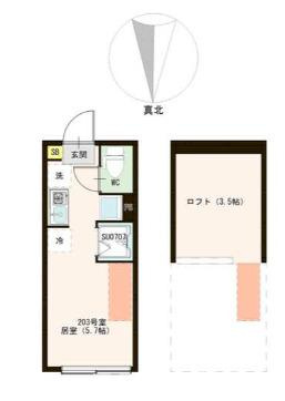 中野区若宮２丁目のアパートの間取り