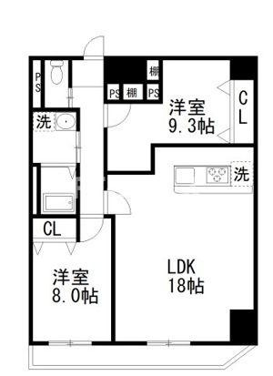 G・STARマンションの間取り