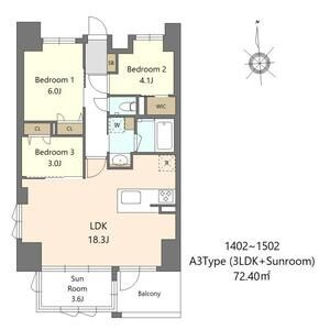 S-RESIDENCE谷町六丁目aloの間取り