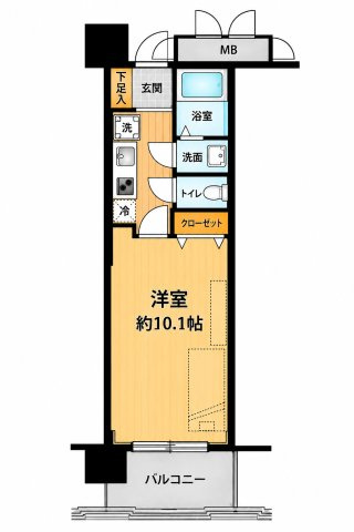 レジディア三宮東の間取り