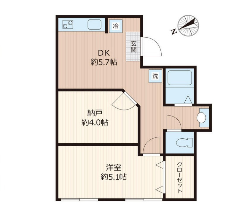 上福岡アパートの間取り
