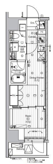 【間取り】 | PREMIUM CUBE 大森 TROIS | 間取り図