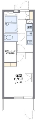 【間取り】 | レオパレスきずり | 代表的な間取のため実際の間取とは異なる場合があります