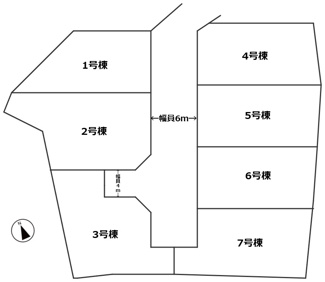 【区画図】 | 明石市二見町福里　新築戸建 | ■全7棟　50坪以上♪
■お好きな区画を選んでいただけます♪
