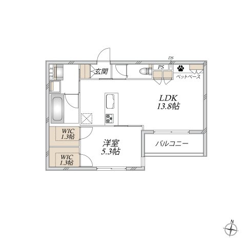 (仮称)新座市大和田メゾンの間取り