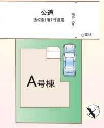 第14桶川朝日　新築一戸建て　ハートフルタウン　Aの区画図|A号棟