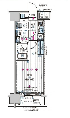 メインステージ森下Ⅱ の間取り|間取りです。