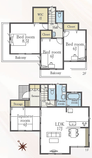 秦野市尾尻　中古戸建の間取り